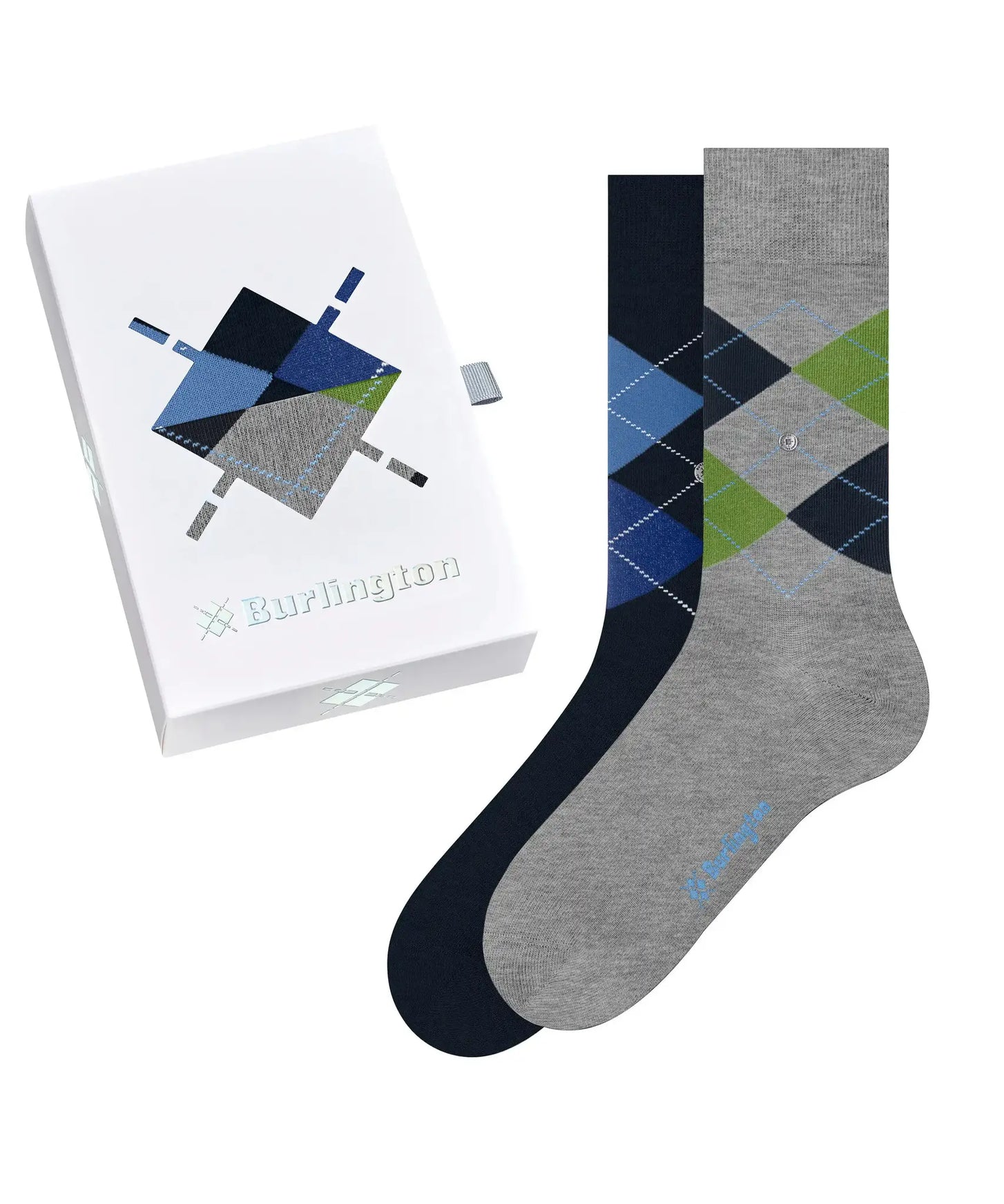 Falke Burlington 2-paar heren sokken - Cadeau verpakking - Gift Box