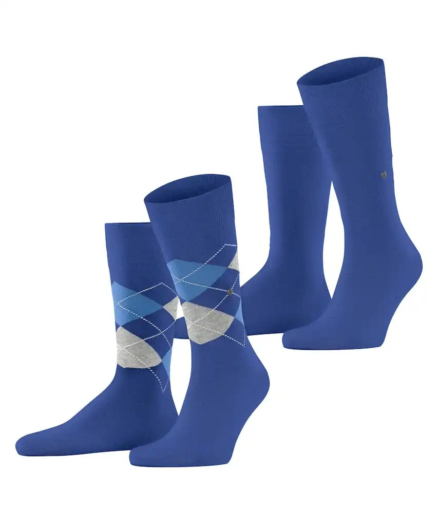 Falke Burlington 2-paar mix Everyday heren sokken - Argyle