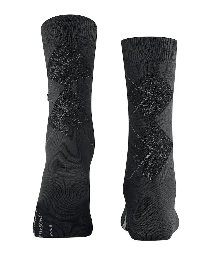 Falke Burlington Wollen dames Lurex glitter sokken - Marylebone