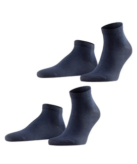 Falke FALKE 2-paar Happy heren sneaker/quarter sokken