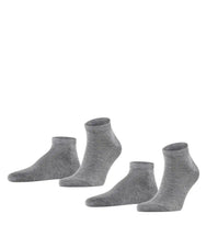 Falke FALKE 2-paar Happy heren sneaker/quarter sokken