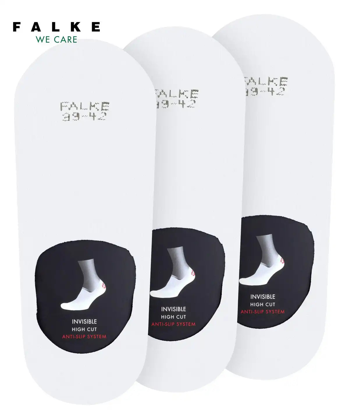 Falke FALKE 3-paar Step High - heren footies met anti slip - Kousenvoetjes