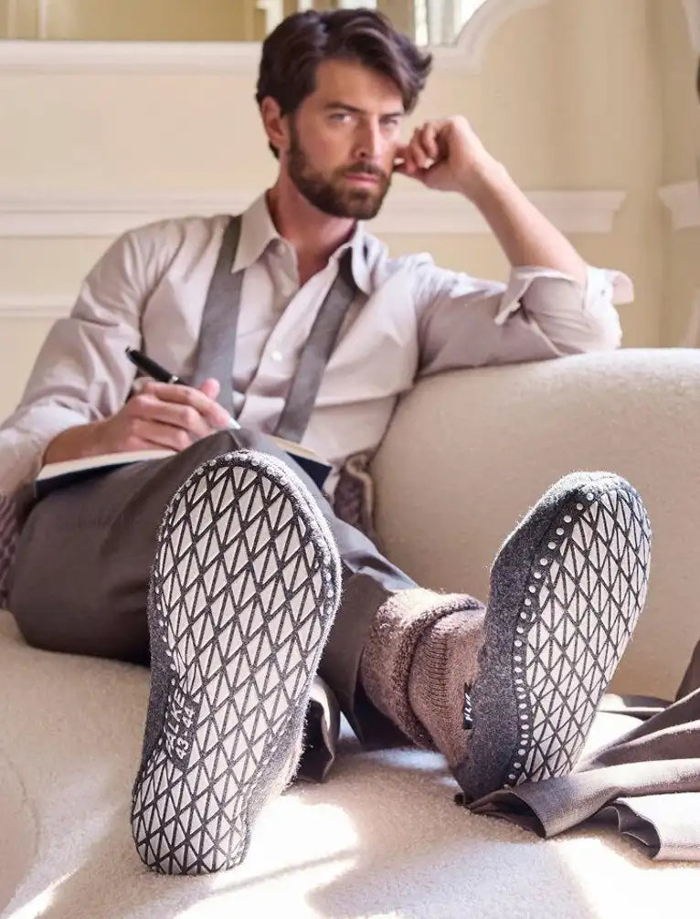 Falke FALKE Cosyshoe pantoffels - Anti slip sokken heren - Huissokken