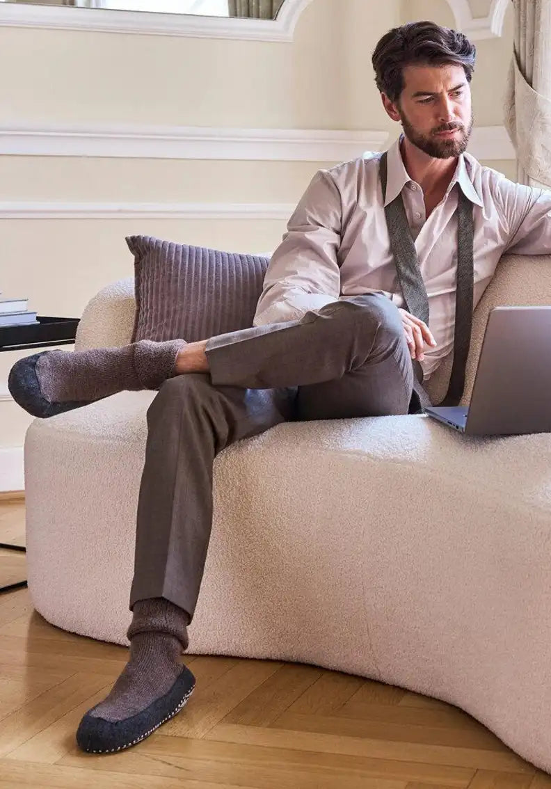 Falke FALKE Cosyshoe pantoffels - Anti slip sokken heren - Huissokken