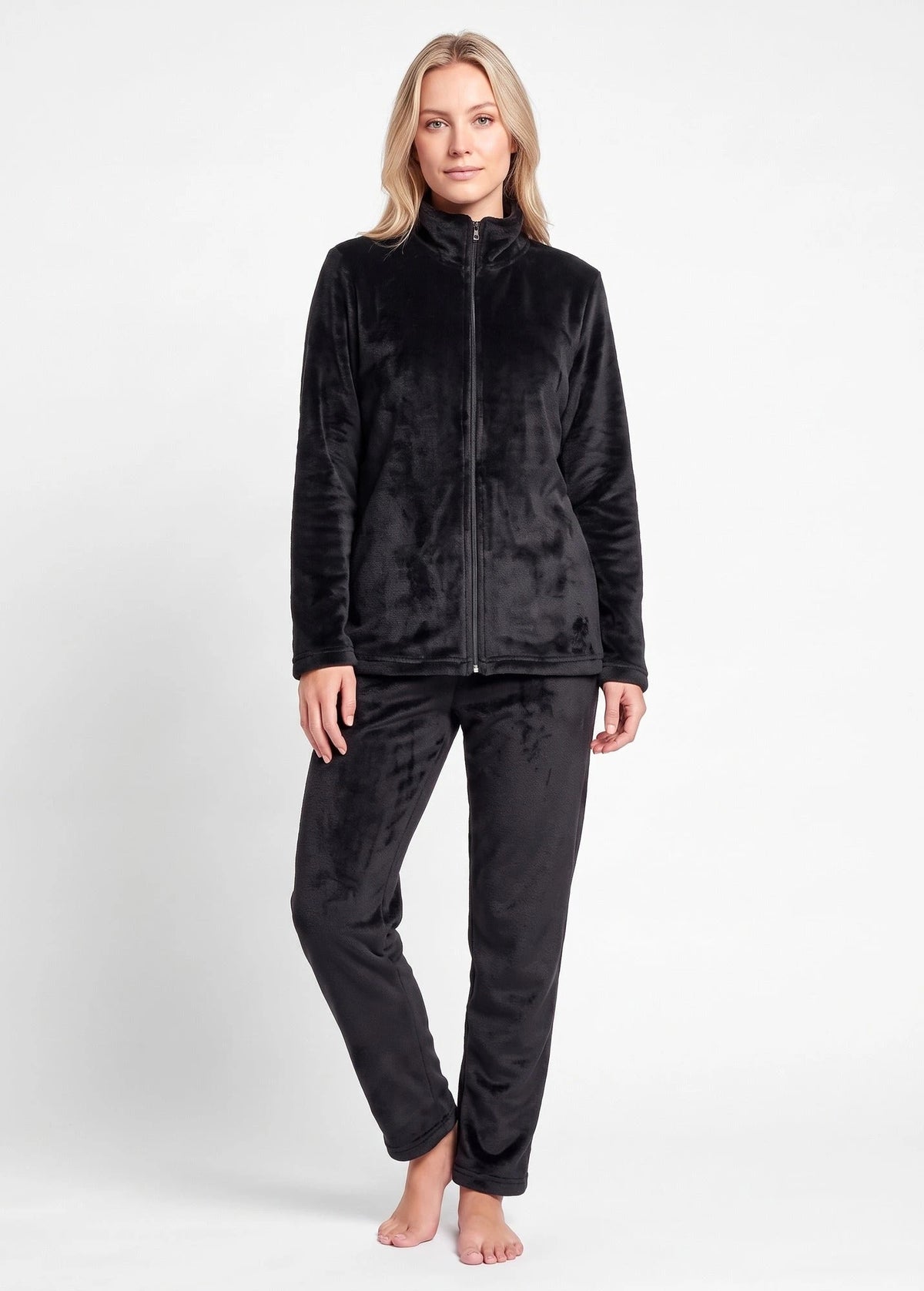 Gaubert dames huispak Fleece met rits - Loungeset