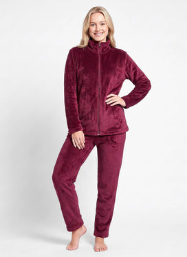 Gaubert dames huispak Fleece met rits - Loungeset