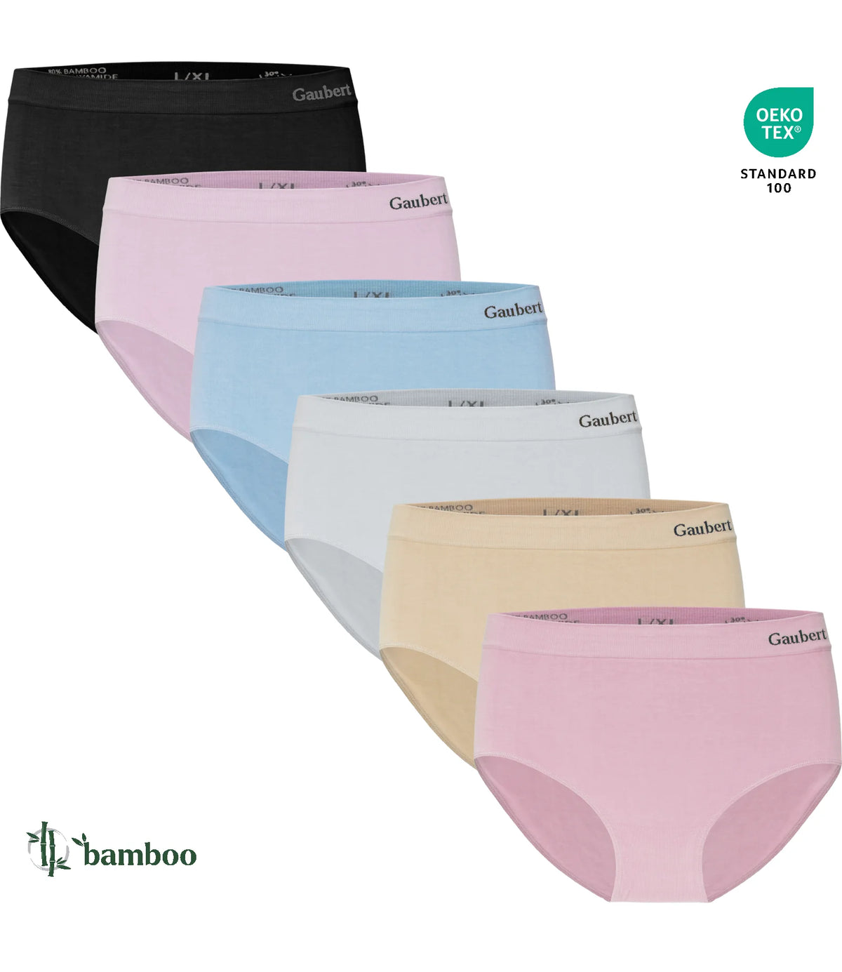 Gaubert 6-pak bamboe heup slips dames