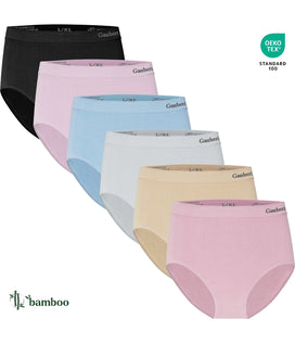 Gaubert 6-pak bamboe taille slips dames