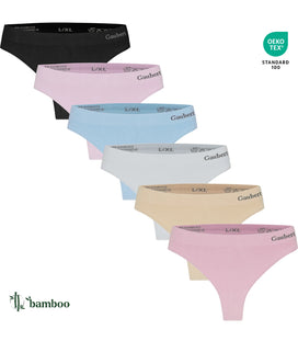 Gaubert 6-pak bamboe strings dames