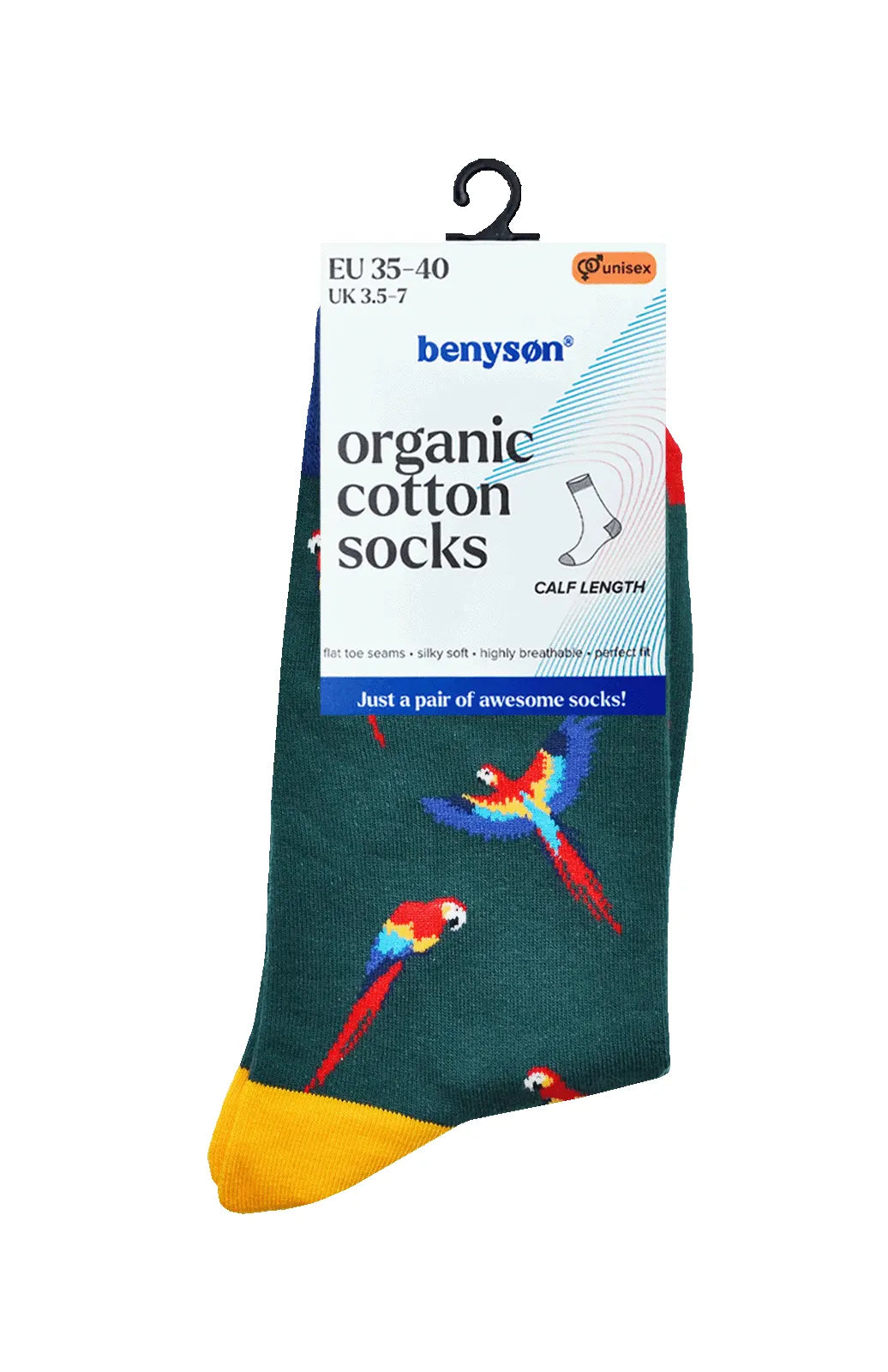 Holland underwear Benyson Sokken Papegaai - Organisch katoen 1- Paar