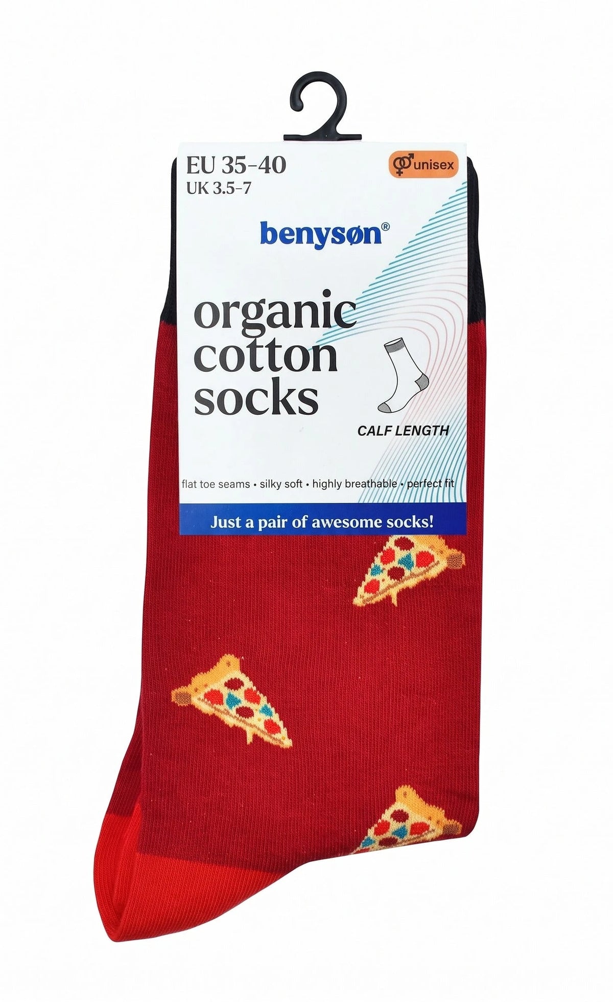 Holland underwear Benyson Sokken Pizza - Organisch katoen 1- Paar