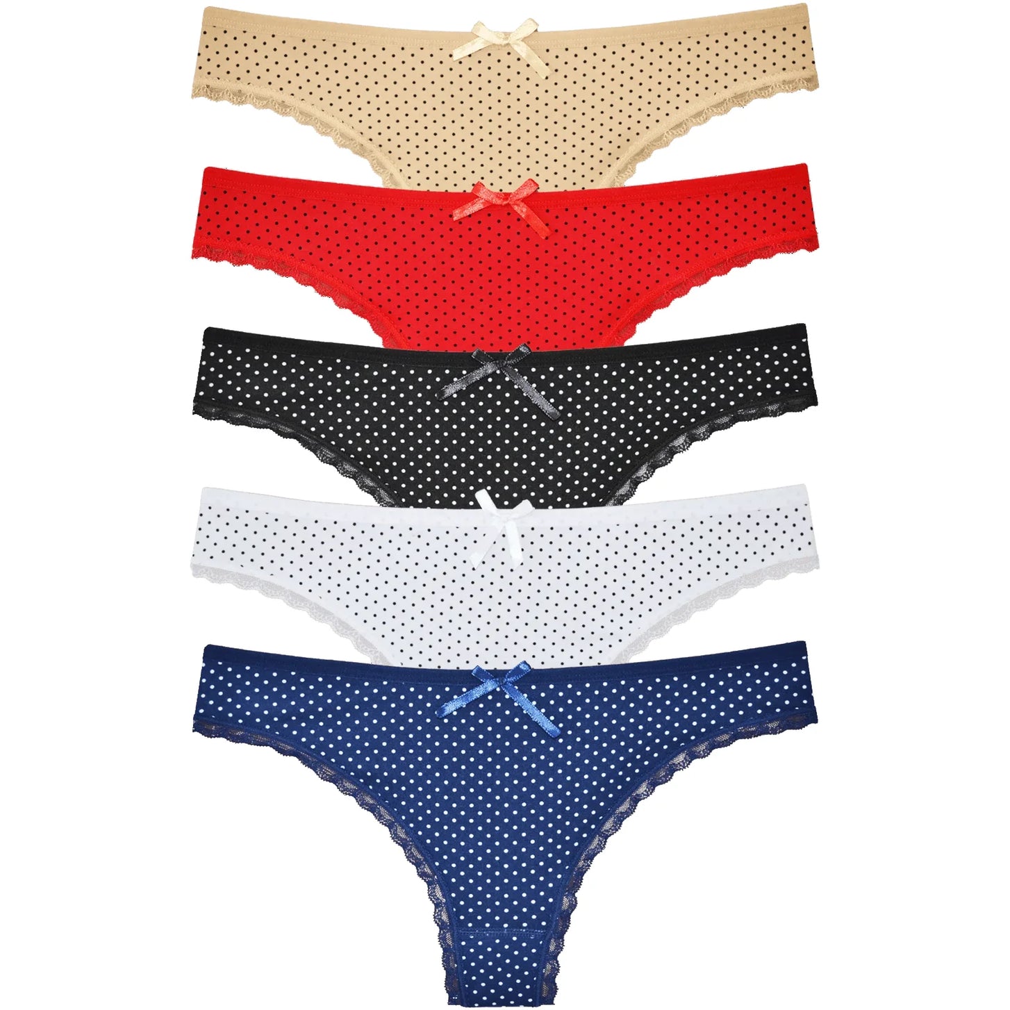 Holland underwear Fine woman 5-pack string Stippel - 806