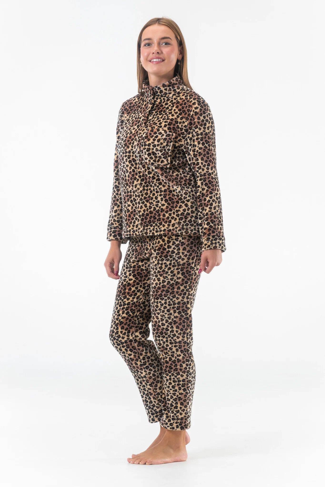 Holland underwear Gaubert dames Huispak Fleece - Pyjama Panter