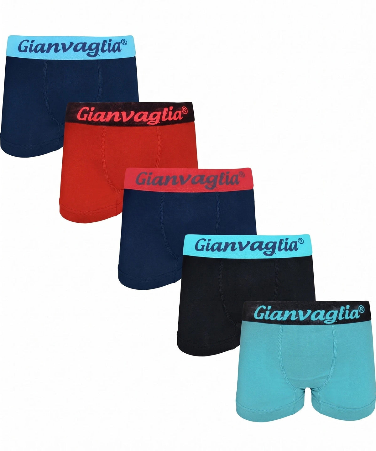 Holland underwear Gianvaglia 10-Pack jongens boxershorts - Blauw/Rood