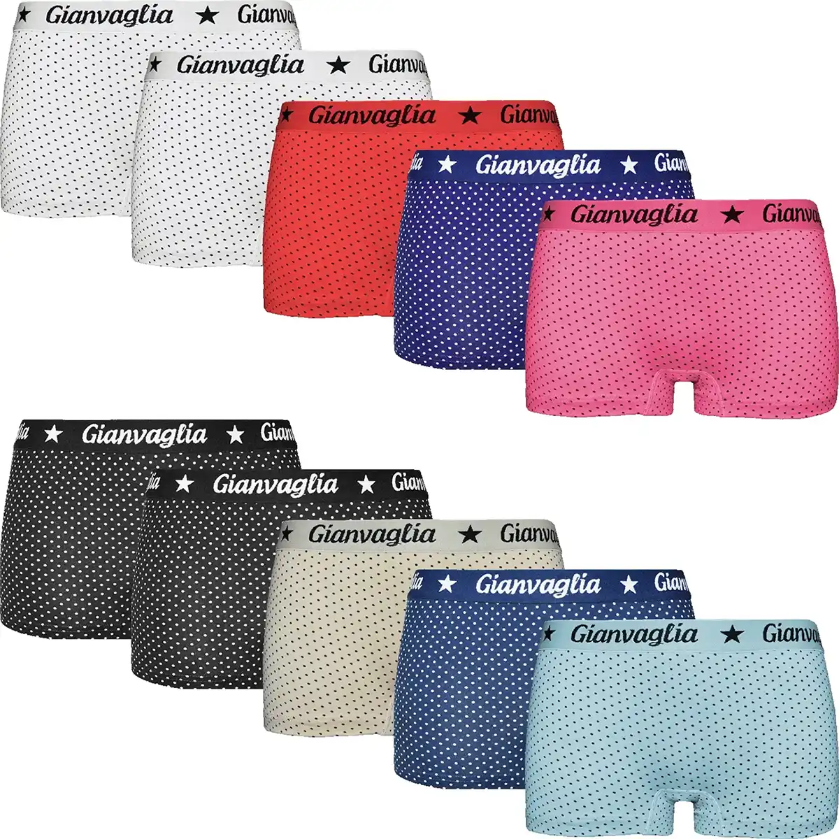 Holland underwear Gianvaglia 10-pak dames short - Dots-2