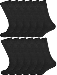 Holland underwear Gianvaglia 12-paar Katoenen sokken basic - Zwart - Wit - dames en heren