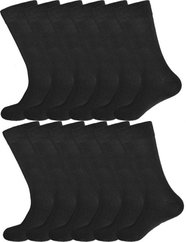 Holland underwear Gianvaglia 12-paar Katoenen sokken basic - Zwart - Wit - dames en heren