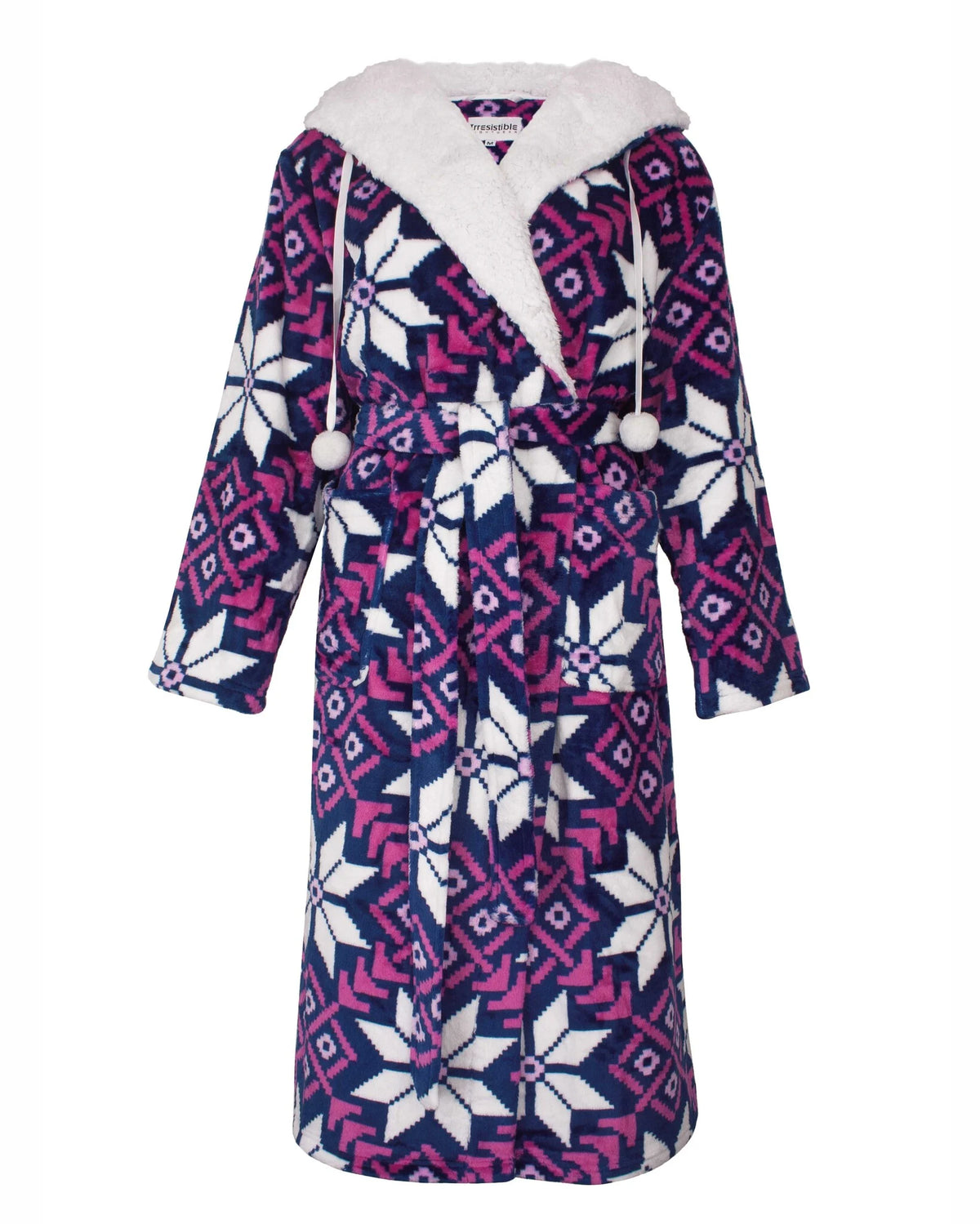 Irresistible dames badjas Fleece - purple