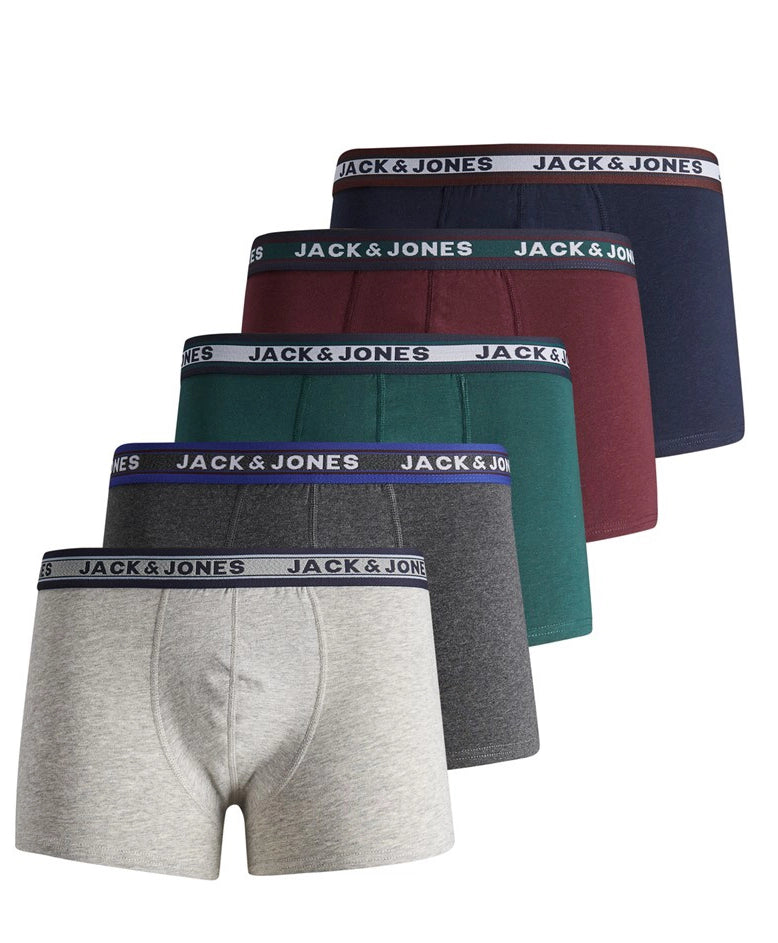 Jack & Jones Jack and Jones 5-Pack heren boxershorts - Sea Moss