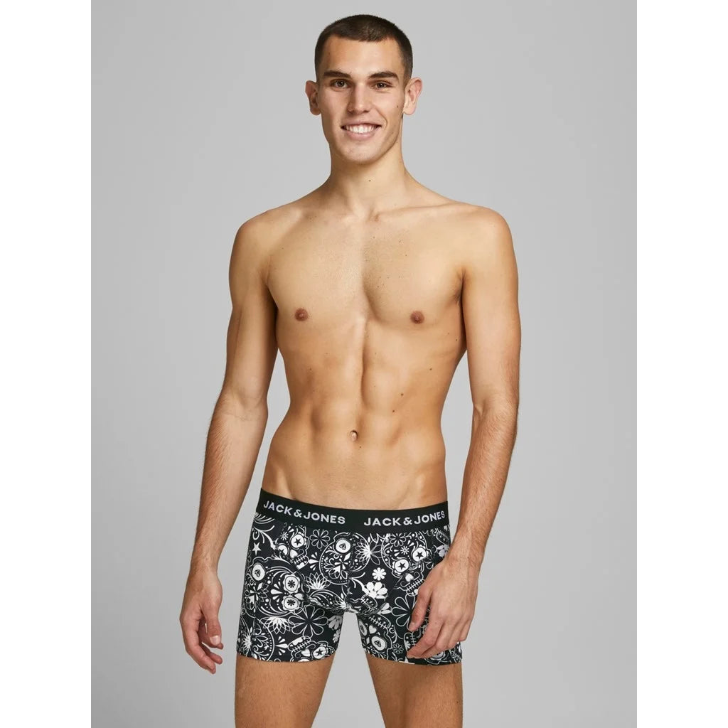 Jack & Jones Jack & Jones 3-Pack heren boxershort - Skull Black/Black