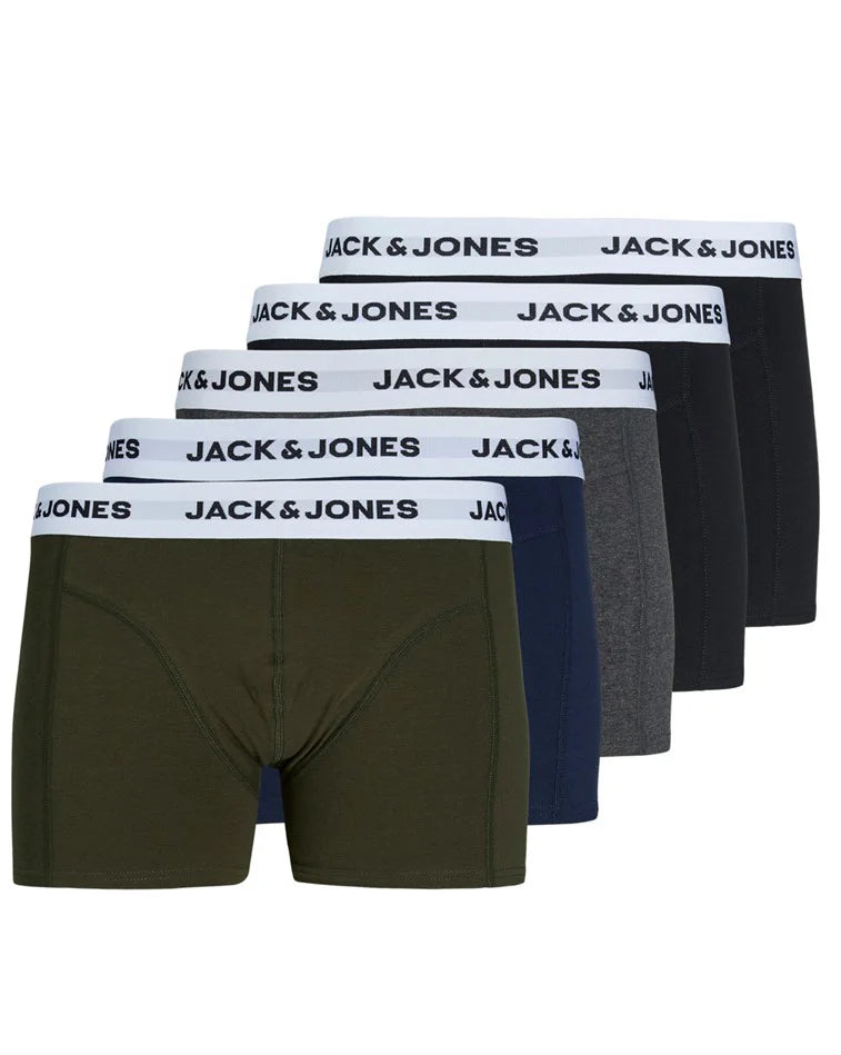 Jack & Jones Jack & Jones 5-Pack - heren boxershort  Forest Night