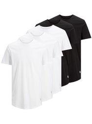 Jack & Jones Jack & Jones 5-pack heren T-shirts - ronde hals kleur