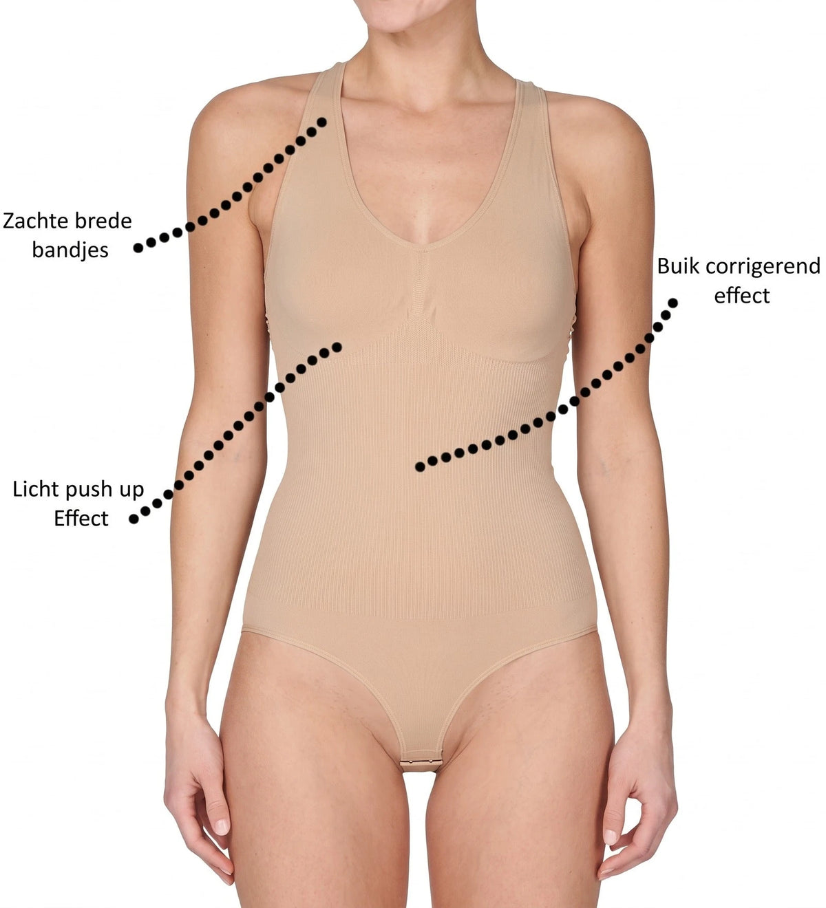J&C J&C corrigerende body dames - brede bandjes