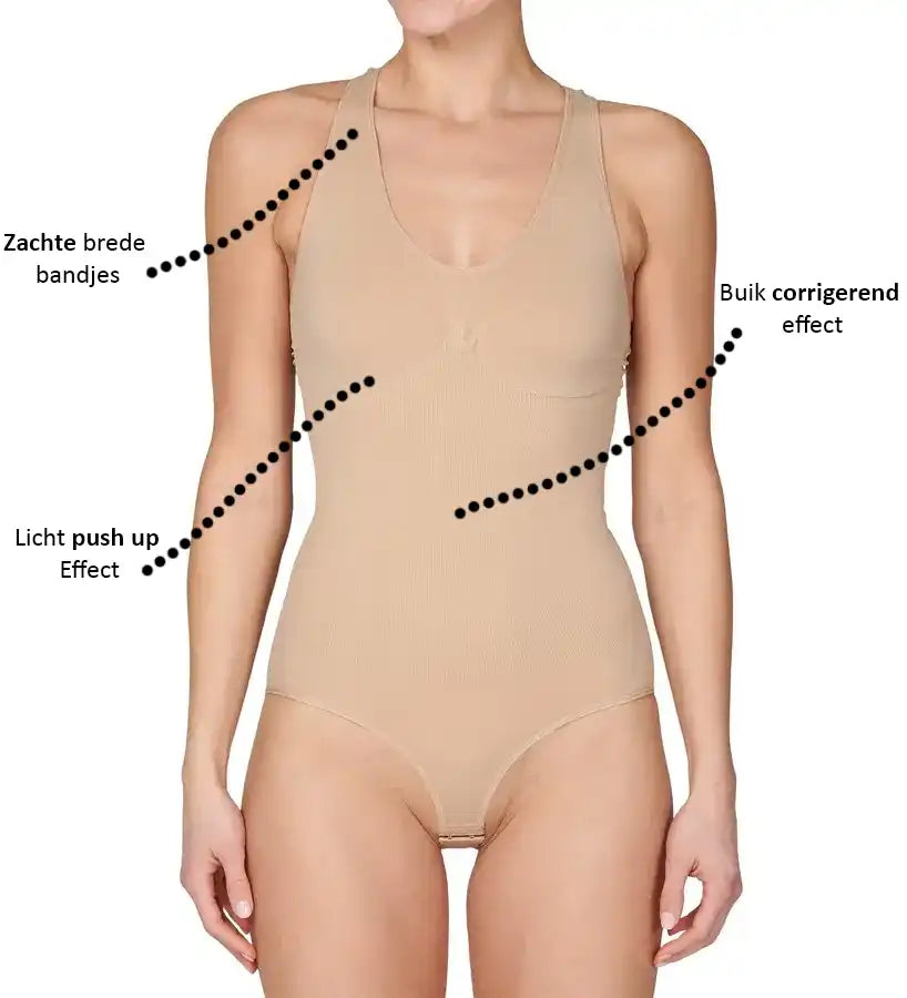 J&C J&C corrigerende body dames - brede bandjes