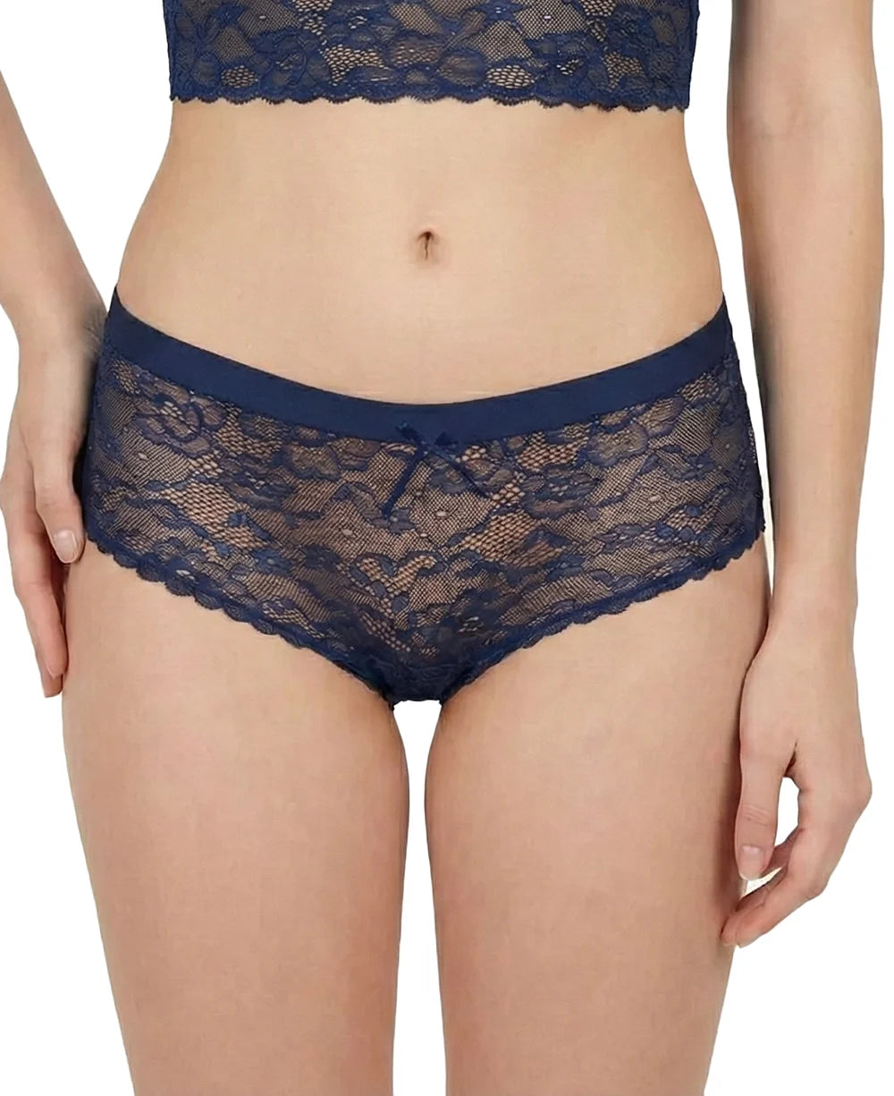 J&C J&C dames microfiber hipster met kant