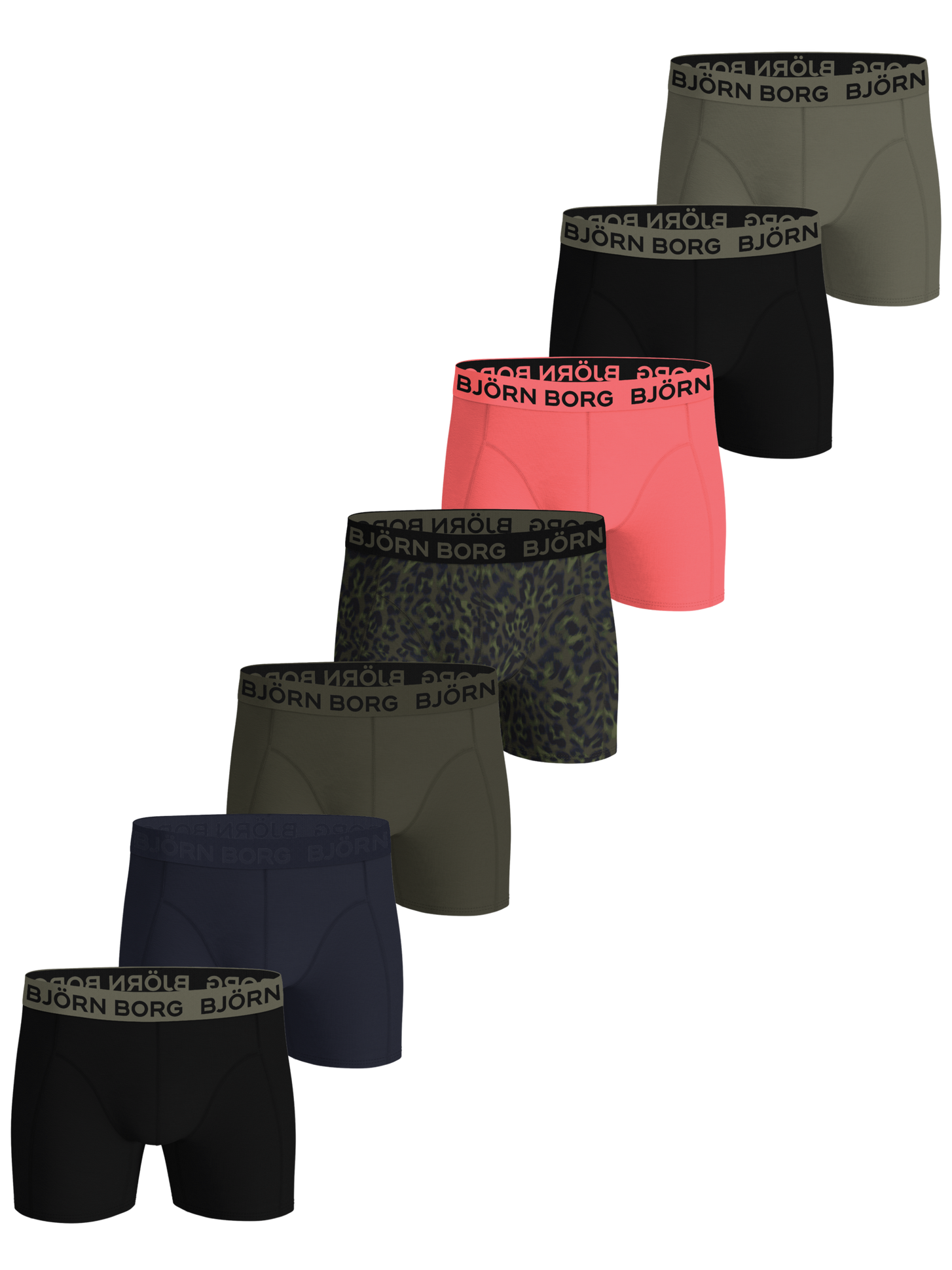 Jorn Cocks Bjorn Borg 7-pack heren boxershort - Cotton stretch - Combi