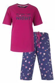 Jorn Cocks Irresistible dames capri pyjama katoen - "in for the Night"
