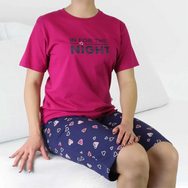 Jorn Cocks Irresistible dames capri pyjama katoen - "in for the Night"