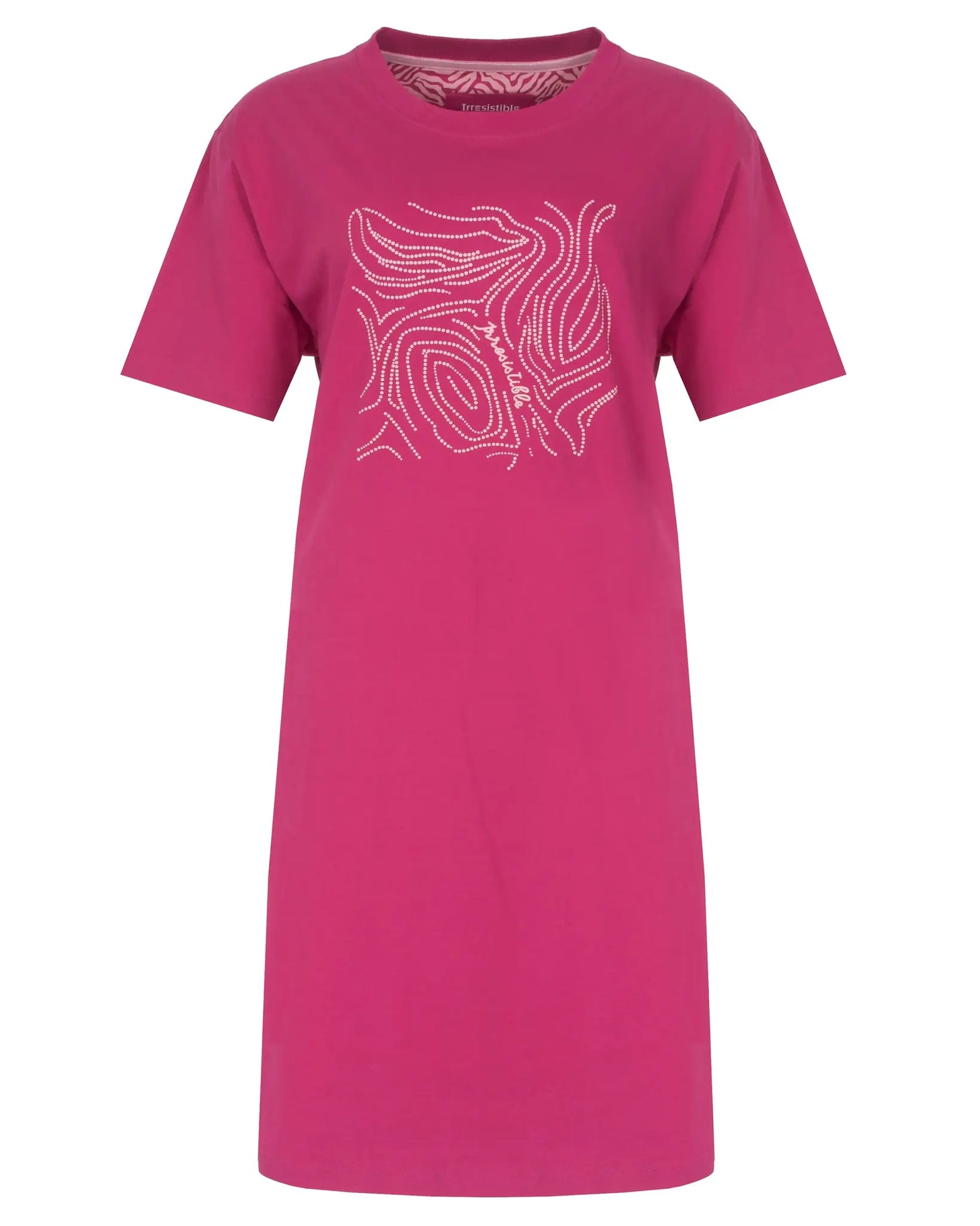 Jorn Cocks Irresistible dames nachthemd korte mouw - Fuchsia