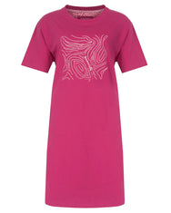 Jorn Cocks Irresistible dames nachthemd korte mouw - Fuchsia
