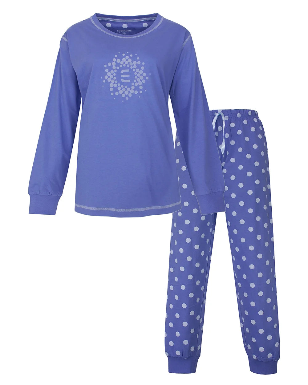 Jorn Cocks Irresistible dames pyjama lange mouw - Blue dots