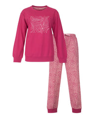 Jorn Cocks Irresistible dames pyjama lange mouw - Ronde hals - Pink flower