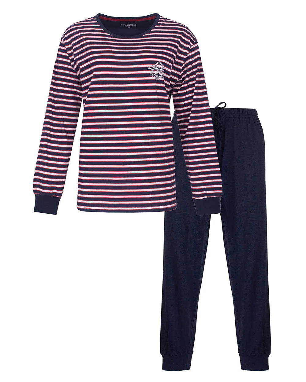 Jorn Cocks Irresistible dames pyjama lange mouw - Ronde hals - Streep