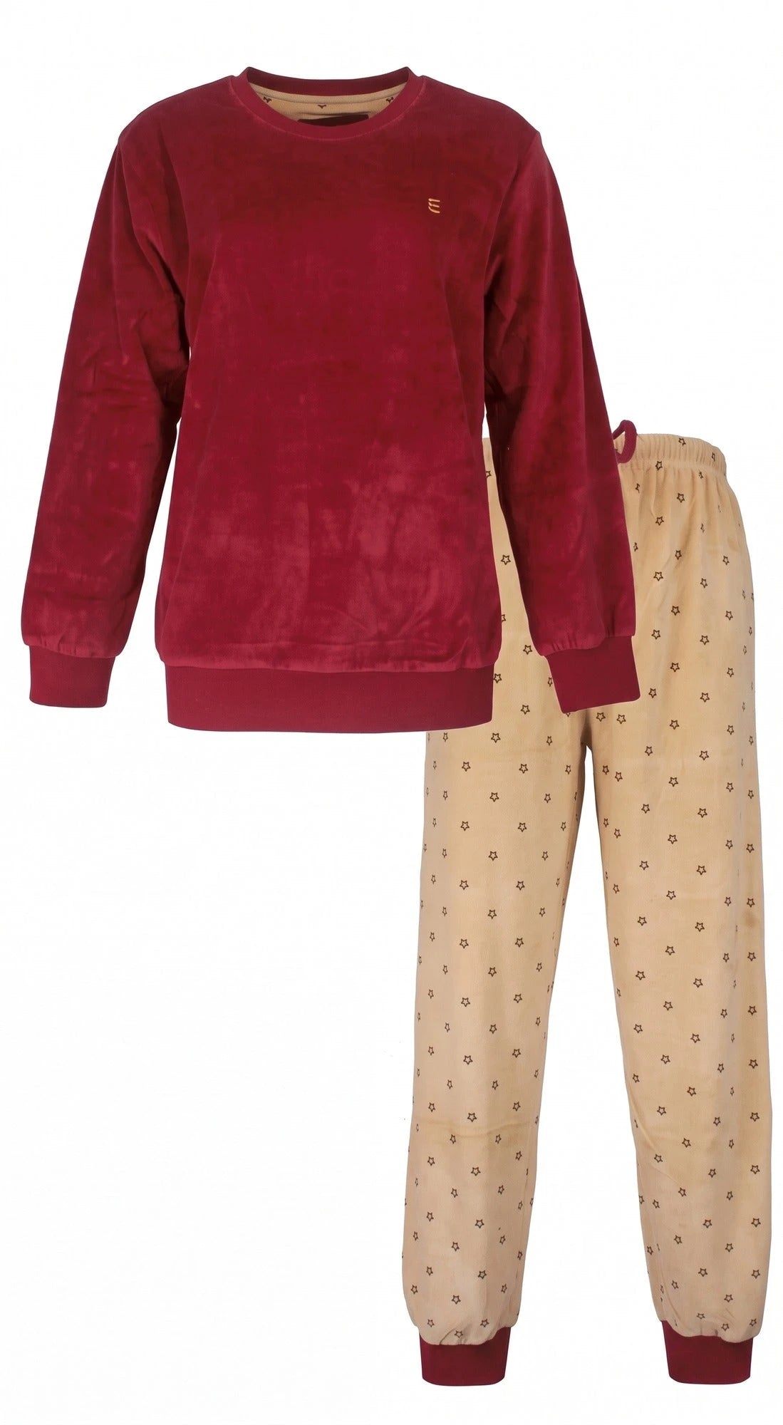 Jorn Cocks Irresistible dames pyjama Velours - Red stars