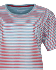 Jorn Cocks Irresistible dames shortama katoen - Blauw streep