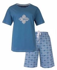 Jorn Cocks Irresistible dames shortama katoen - Ocean Blue