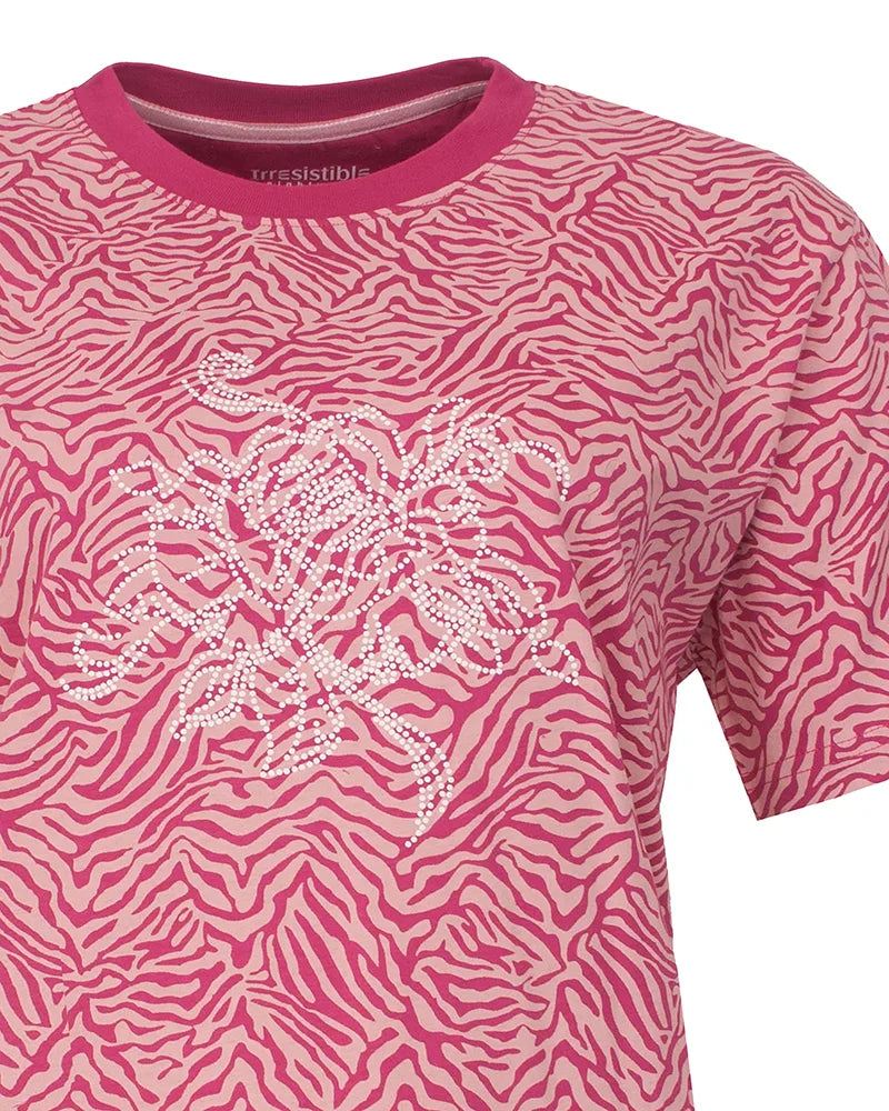 Jorn Cocks Irresistible dames shortama katoen - Pink flower