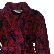 Jorn Cocks Medaillion dames badjas fleece - Red Flower
