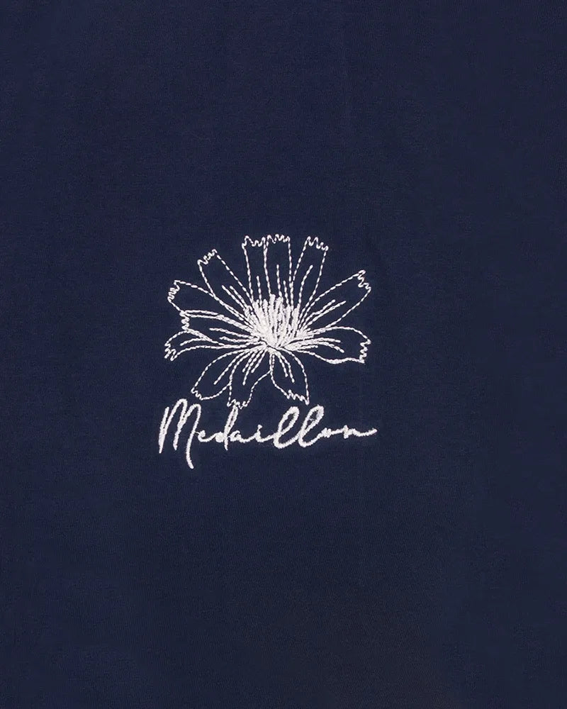 Jorn Cocks Medaillion dames pyjama lange mouw katoen - Blue flower