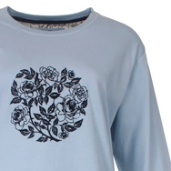 Jorn Cocks Medaillion katoenen dames pyjama lange mouw - Grey Flower