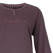 Jorn Cocks Medaillion katoenen dames pyjama lange mouw - Ton sur ton