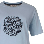 Jorn Cocks Medaillon dames shortama katoen - "Grey Flower"