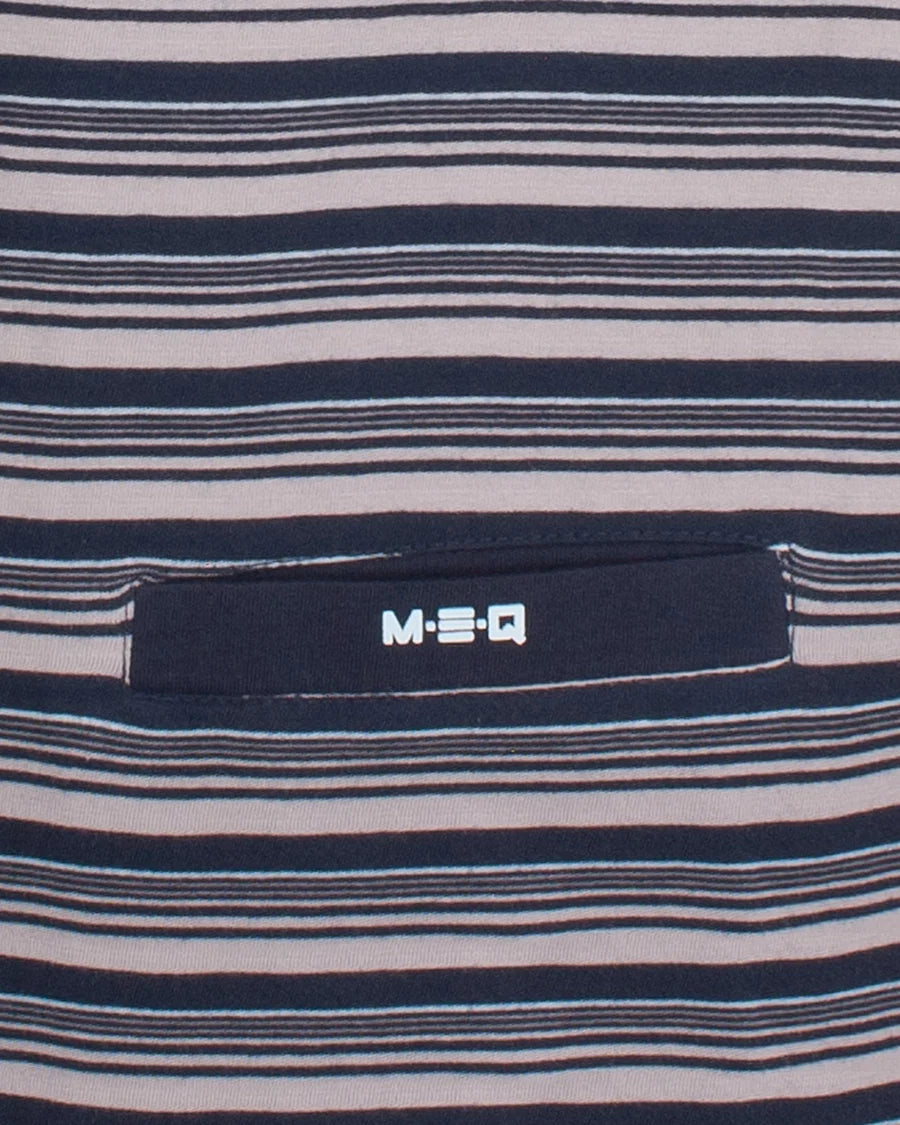 Jorn Cocks M.E.Q. Heren pyjama korte mouwen - lange broek - Grey stripe