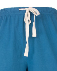 Jorn Cocks M.E.Q. Heren pyjama lange mouwen katoen - Aqua Squares