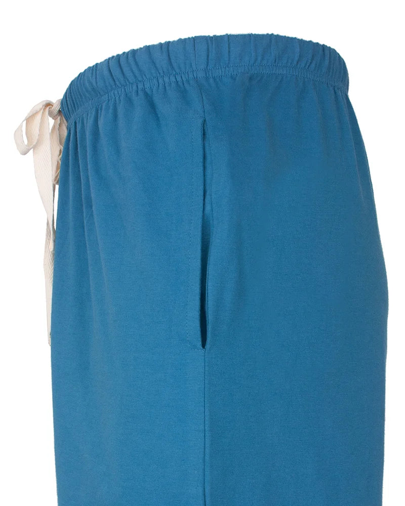 Jorn Cocks M.E.Q. Heren pyjama lange mouwen katoen - Aqua Squares
