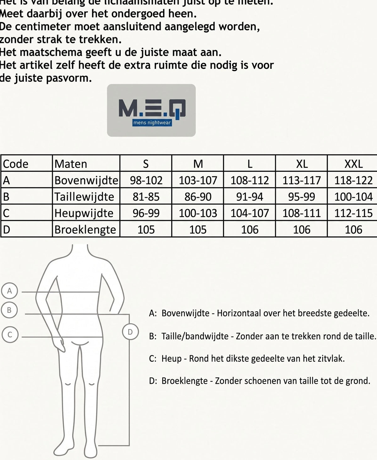 Jorn Cocks M.E.Q. Heren pyjama lange mouwen katoen - Blue monogram